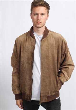 VINTAGE SUEDE BOMBER JACKET