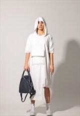 Hooded sweatshirt dress with large front pocket 