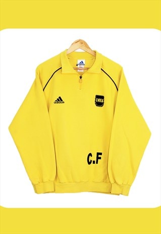 yellow adidas zip up