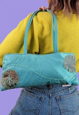 Vintage 90's Y2K Small Shoulder Party Bag Retro Satin Purse