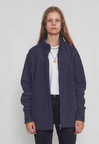 VINTAGE BLUE FLEECE ZIP JACKET