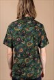 JEN JAMES FLORAL RETRO FESTIVAL BOHO SHIRT