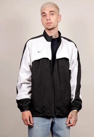 VINTAGE 90'S NIKE MONOCHROME PANTHERS LOGO SPORTS JACKET