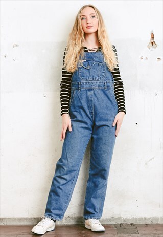 VINTAGE 90S BLUE DENIM DUNGAREES