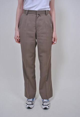 1972 OLYMPIC GAMES BEIGE TROUSERS, FORMAL SUIT CHINO PANTS