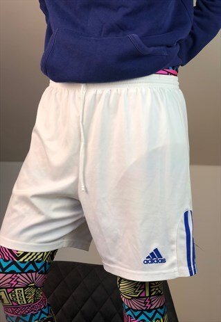 ADIDAS BLUE NEON SWIMSUIT SHORTS WINDBREAKER 90S VINTAGE