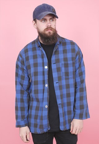 VINTAGE BLUE CHECK SHIRT /R10136