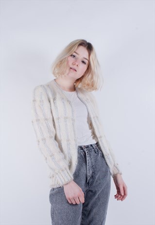 VINTAGE WOOL GLITTER CARDIGAN