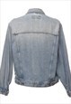VINTAGE WRANGLER STONE WASH DENIM JACKET - L