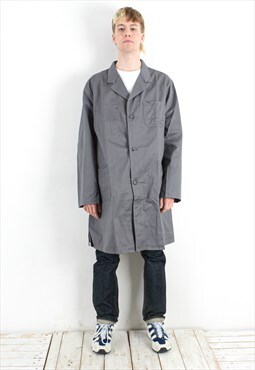 SANFOR Vintage 3XL Men's Coat Jacket Grey Cotton Worker