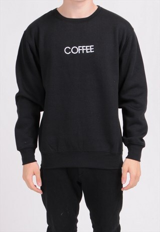 BLACK COFFEE SWEATSHIRT - EMBROIDERED