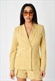 YELLOW DOUBLE BREASTED RELAXED BLAZER