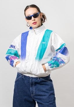 Vintage 90's track jacket Yontex oversized shell women