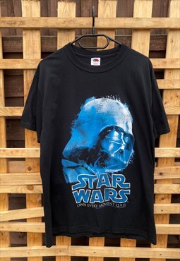 Retro 2011 Star Wars dvd blu ray black promo T-shirt large 