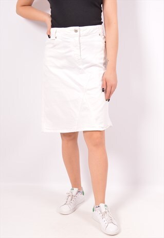 VINTAGE SERGIO TACCHINI DENIM SKIRT WHITE