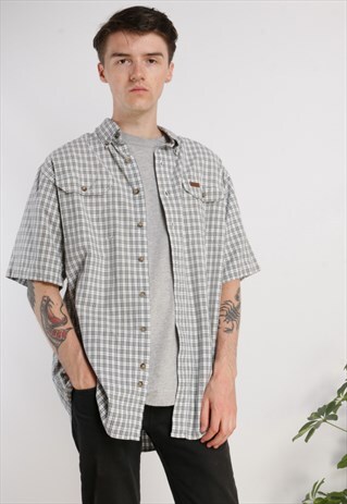 VINTAGE CARHARTT CHECK SHORT SLEEVE SHIRT Z692
