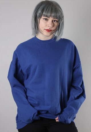 VINTAGE BLUE 90'S BAGGY FIT BASICS SWEATSHIRT XL