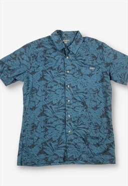 Vintage Eddie Bauer Hawaiian Shirt Blue Small BV19280