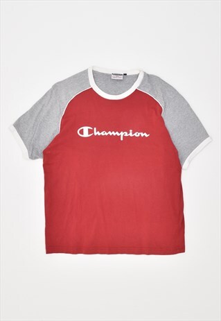 VINTAGE 00'S Y2K CHAMPION T-SHIRT TOP RED