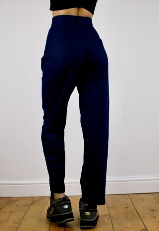 VINTAGE 80S HIGH WAISTED CROPPED TROUSERS