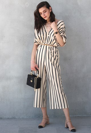 STRIPED JUMPSUIT