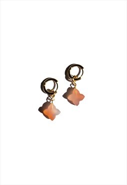 Bonbon jade stone charm earrings