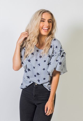 STELLAR STAR PRINT BLOUSE