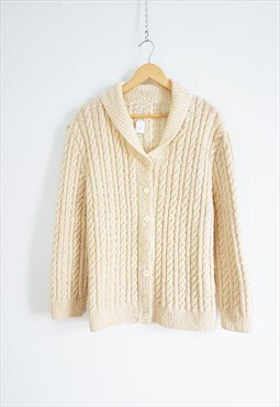 Vintage Cozy Pure Wool Fisherman's Sweater Size M