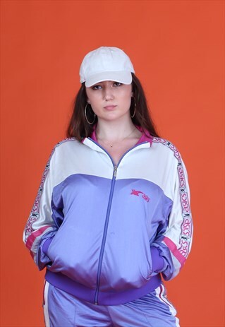 LILAC/WHITE/PINK ASICS TAPE TRACK JACKET- FULL SET AVAILABLE