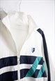 VINTAGE PRINCE TRACK JACKET IN WHITE XL