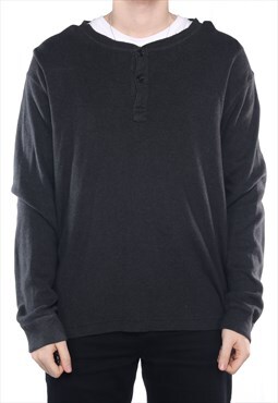 Ralph Lauren - Grey Quarter Button Embroidered Sweatshirt - 