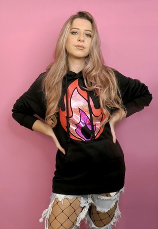 FLAME GLITTER HOODIE