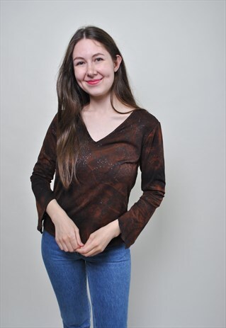 Y2K PULLOVER BLOUSE, WIDE SLEEVE SUMMER LIGHT TOP