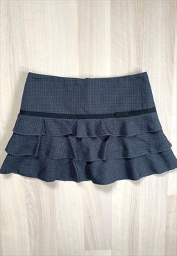 Y2K Grey Pleated Mini Skirt