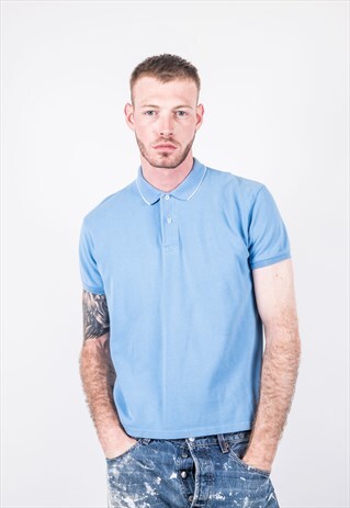 VINTAGE 1990S BLUE RALPH LAUREN POLO SHIRT