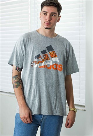 VINTAGE ADIDAS T-SHIRT LOGO 90S XL 6.6