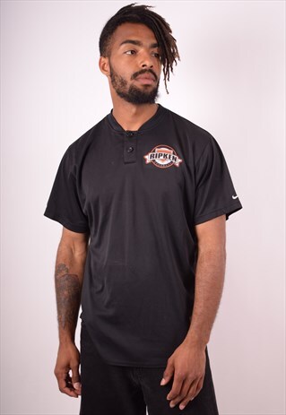NIKE MENS VINTAGE RIPKEN 5 T-SHIRT TOP MEDIUM BLACK 90S