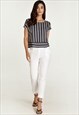 WHITE DENIM STYLE COTTON PANTS