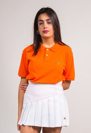 90'S VINTAGE BRIGHT ORANGE RALPH LAUREN POLO T-SHIRT