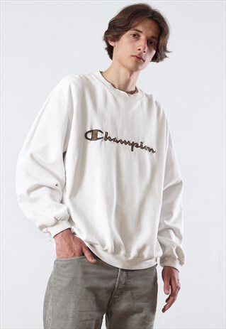 90'S VINTAGE MENS CHAMION BIG LOGO SWEATSHIRT CREW NECK