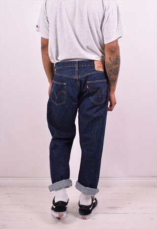 LEVI'S 501 MENS VINTAGE JEANS W36 L31 BLUE 90'S