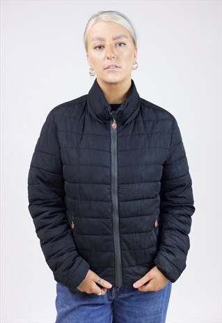 VINTAGE 90'S COLMAR BLACK QUILTED PADDED JACKET