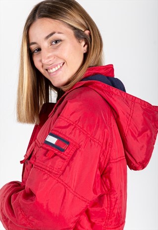 VINTAGE 80S TOMMY HILFIGER PUFFER WINTER JACKET / S9568