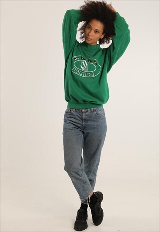 VINTAGE NAUTICA EMBROIDERED LOGO SWEATSHIRT