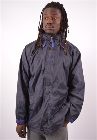 VINTAGE K-WAY RAIN JACKET NAVY BLUE