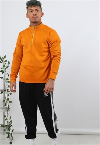 VINTAGE PUMA PRINTED 1/4 ZIP SWEATSHIRT