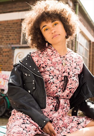 PINK DITSY FLORAL DRESS