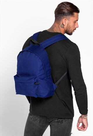 ESSENTIAL RUCKSACK BACKPACK BAG - ROYAL NAVY BLUE