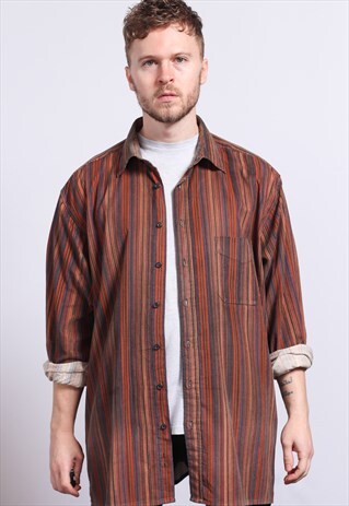 VINTAGE CORDUROY STRIPED SHIRT