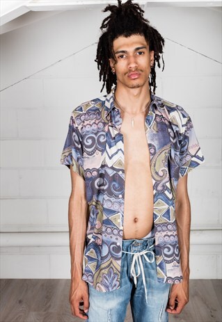 VINTAGE PATTERN SHORT SLEEVE UNISEX SHIRT